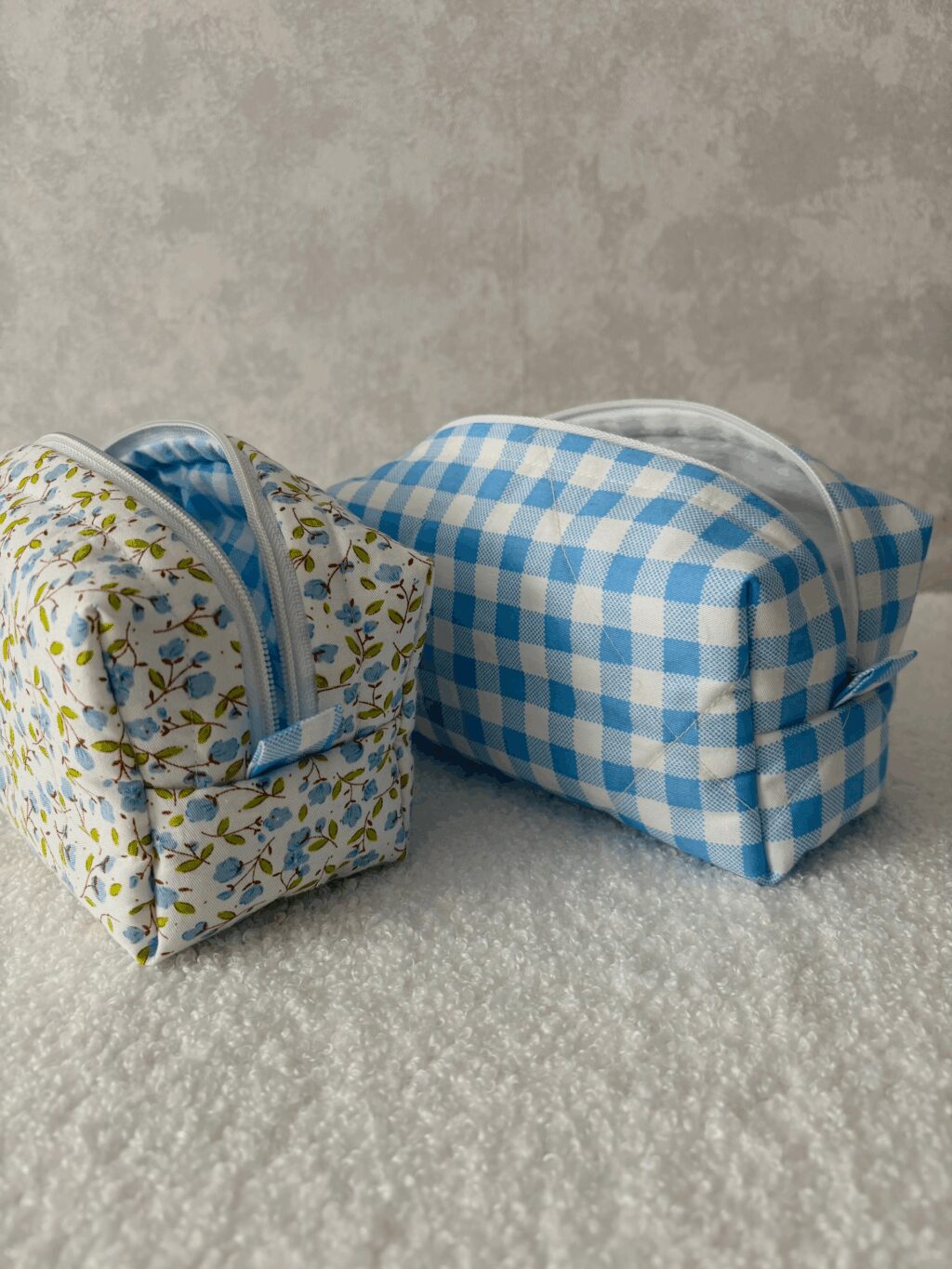 Мягкая хлопковая косметичка в цветочек