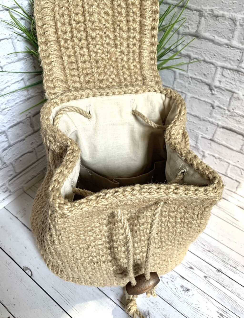 рюкзак джутовый