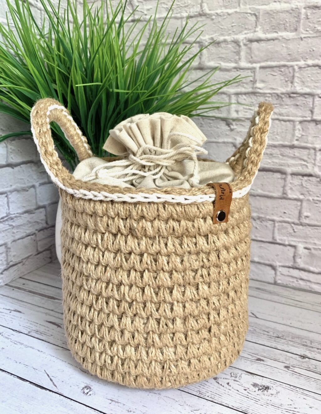 КОРЗИНА интерьерная из джута