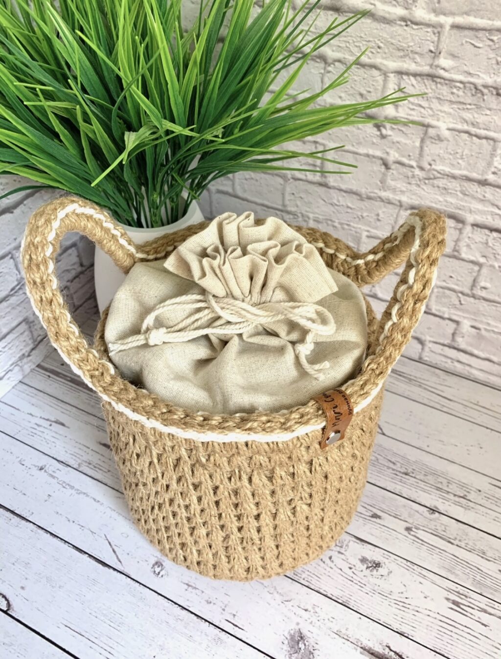 КОРЗИНА интерьерная из джута