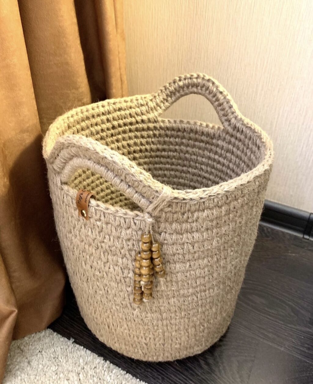 корзина для хранения из джута