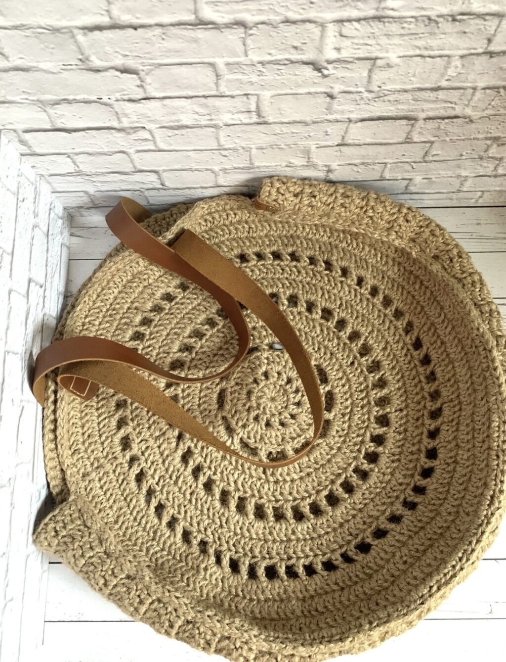 шоппер вязаный КРУГЛЫЙ