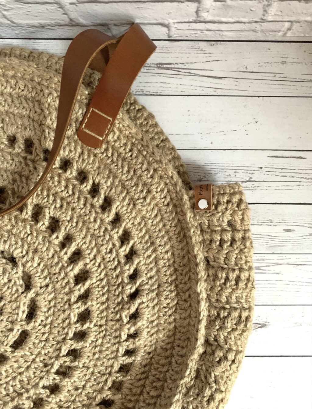 шоппер вязаный КРУГЛЫЙ