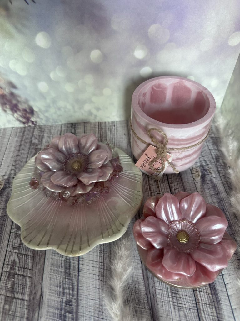 Набор «Цветочное настроение» (шкатулка и подставка)