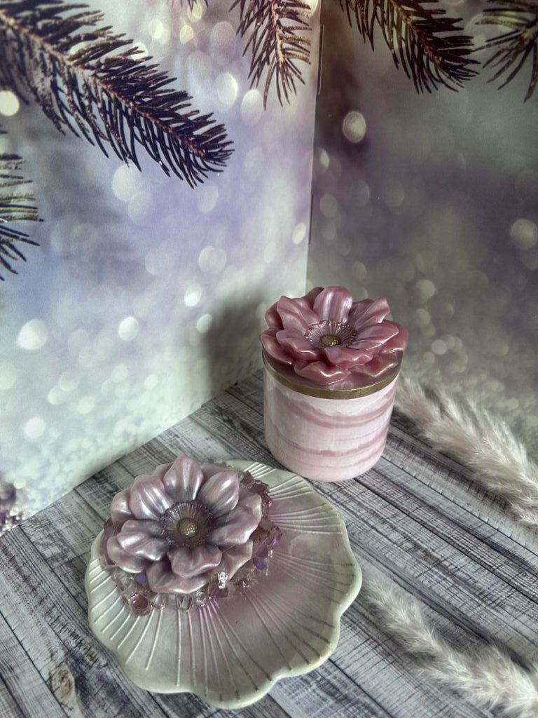 Набор «Цветочное настроение» (шкатулка и подставка)