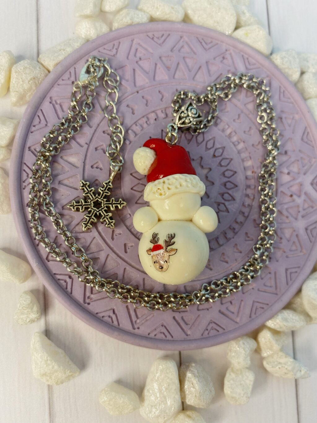 Подвеска неваляшка «Санта Клаус» на цепи