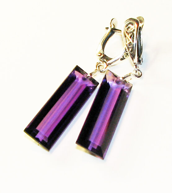 Серьги с аметистом