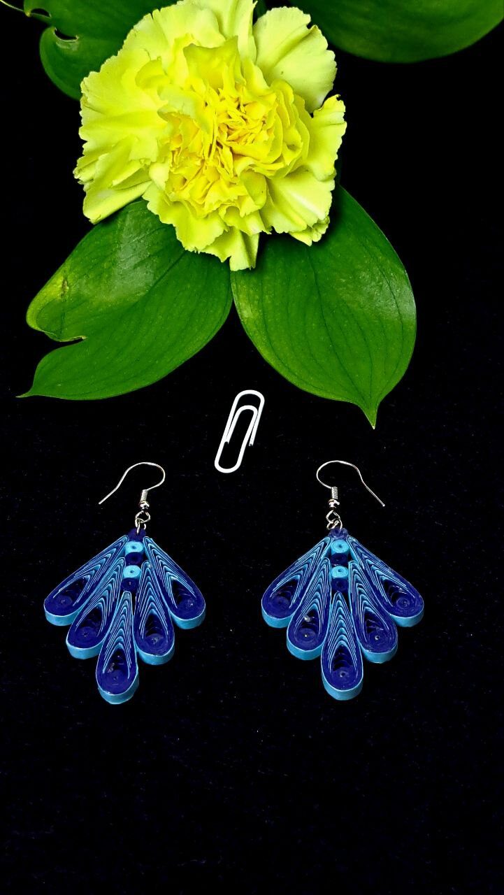 Серьги квиллинг — графика