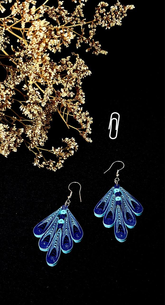 Серьги квиллинг — графика