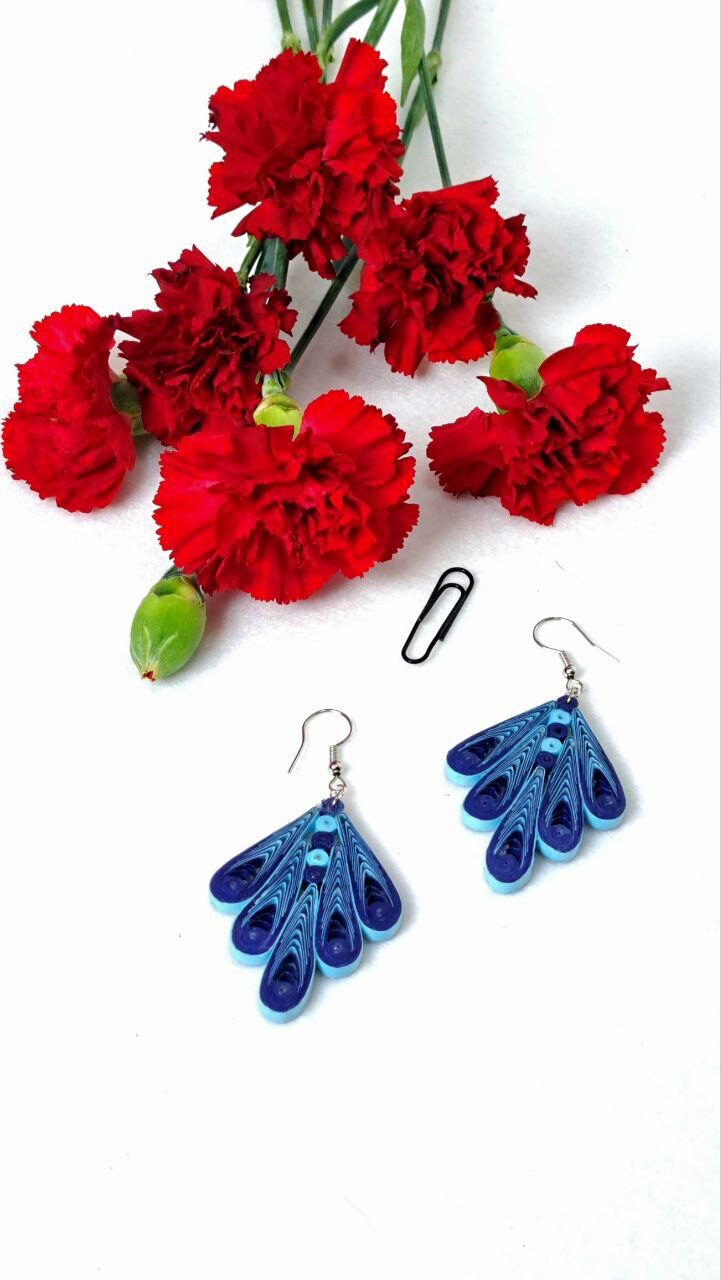 Серьги квиллинг — графика