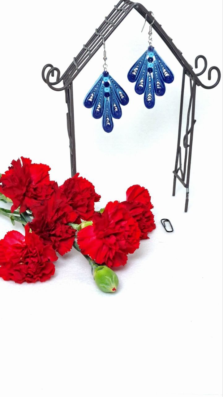 Серьги квиллинг — графика