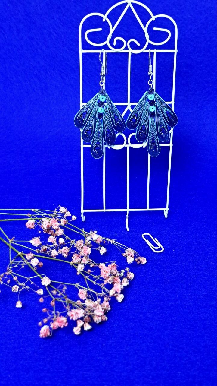 Серьги квиллинг — графика