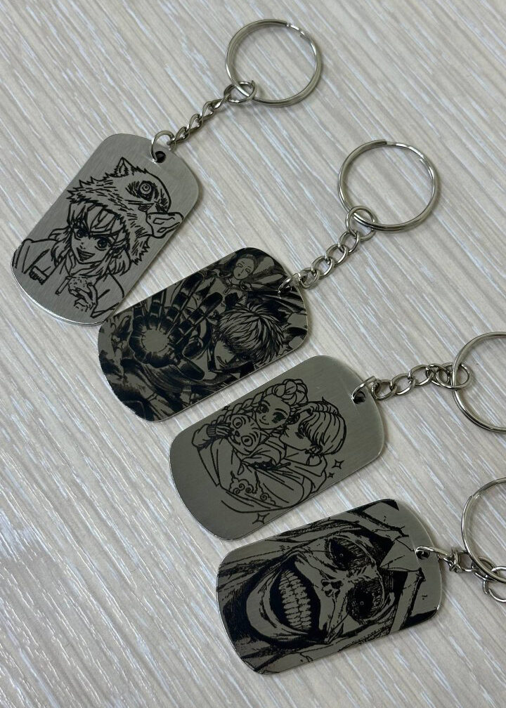 Метеллический брелок на заказ (аниме, манга,надписи)