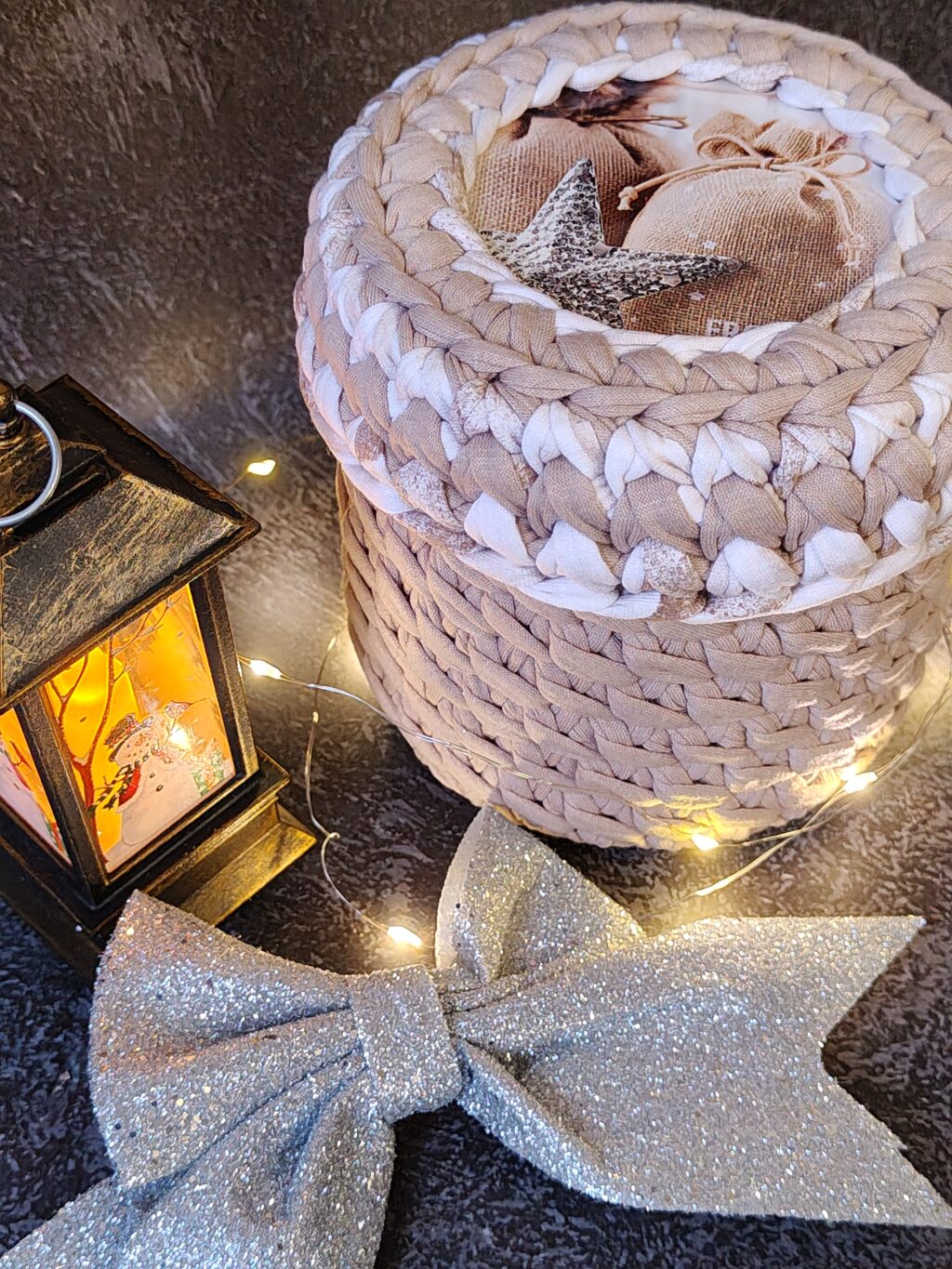 Шкатулка из трикотажной пряжи «Звезда»