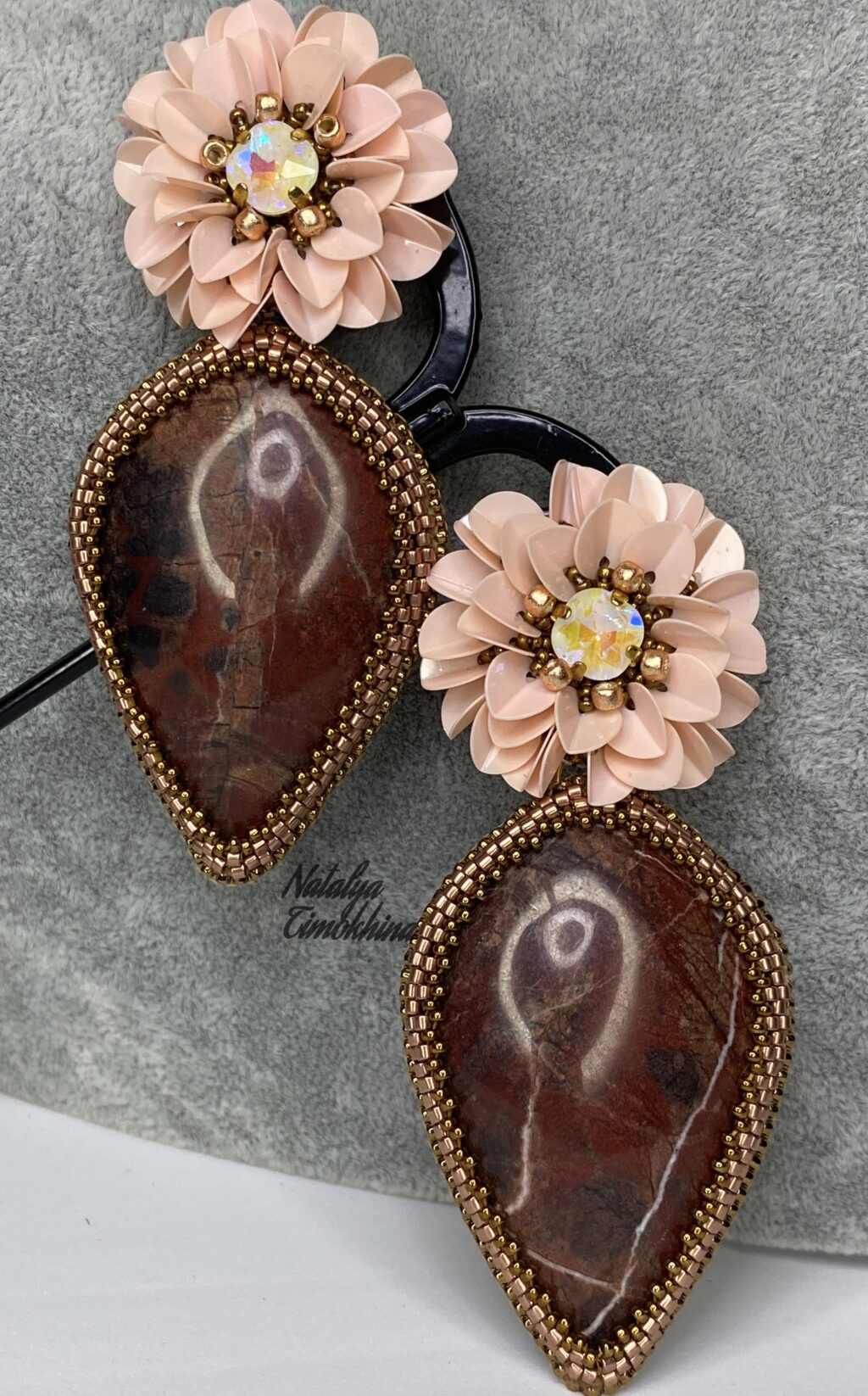 Серьги с яшмой