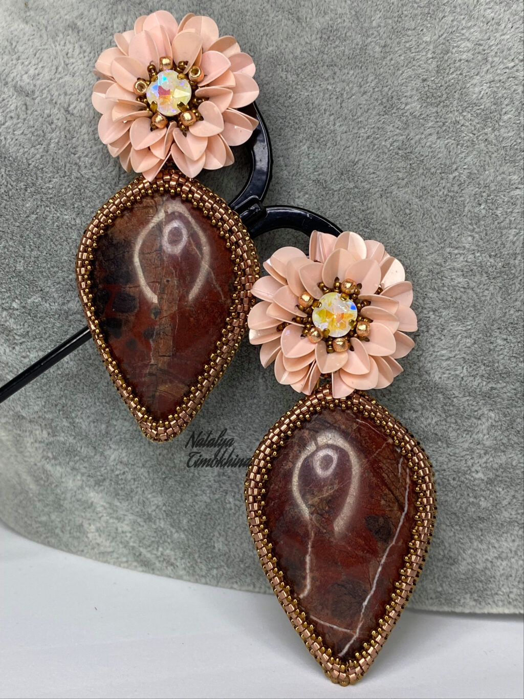 Серьги с яшмой