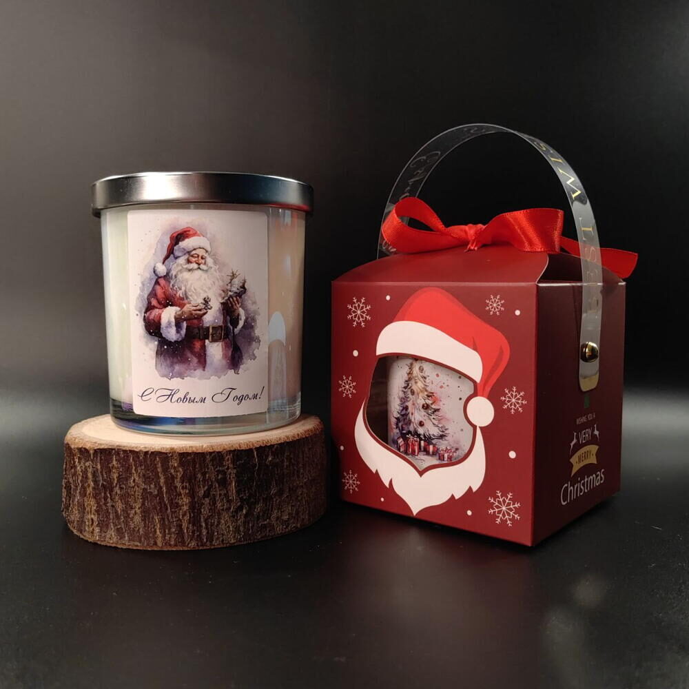 Свеча в новогодней коробке