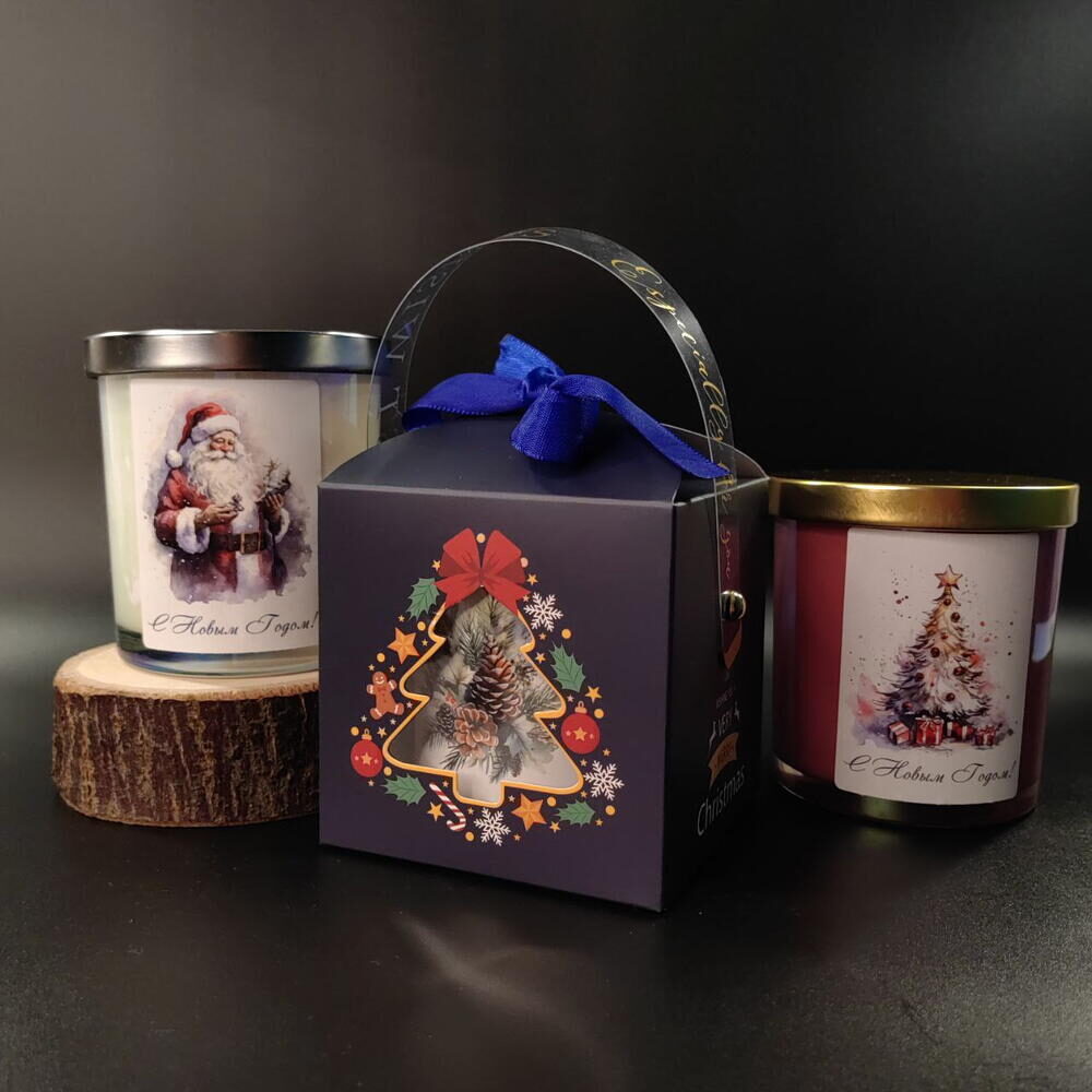 Свеча в новогодней коробке