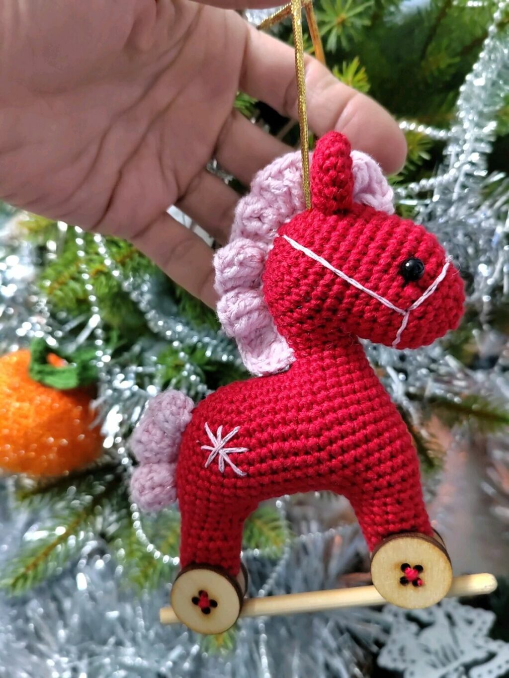 Лошадка-качалка, Елочная игрушка,Символ года