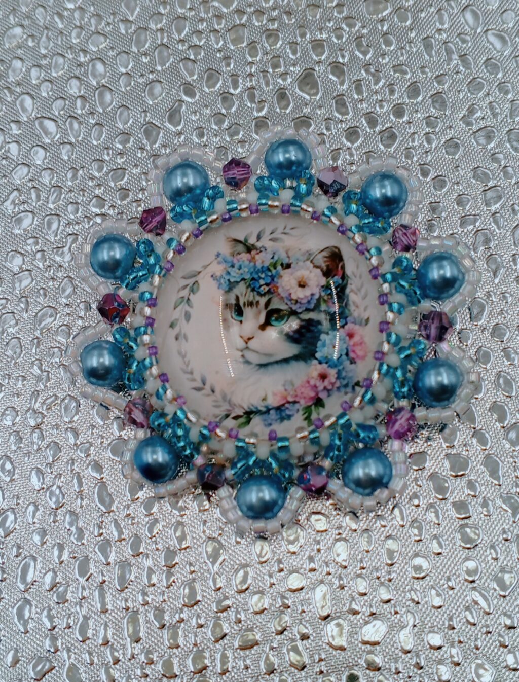 Брошь «Голубой кот»