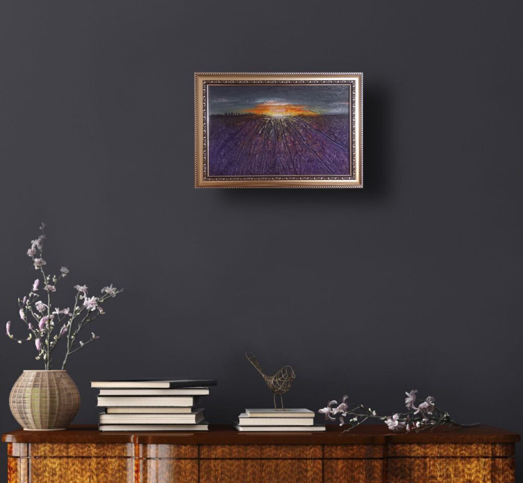 Текстурная картина Лавандовый закат