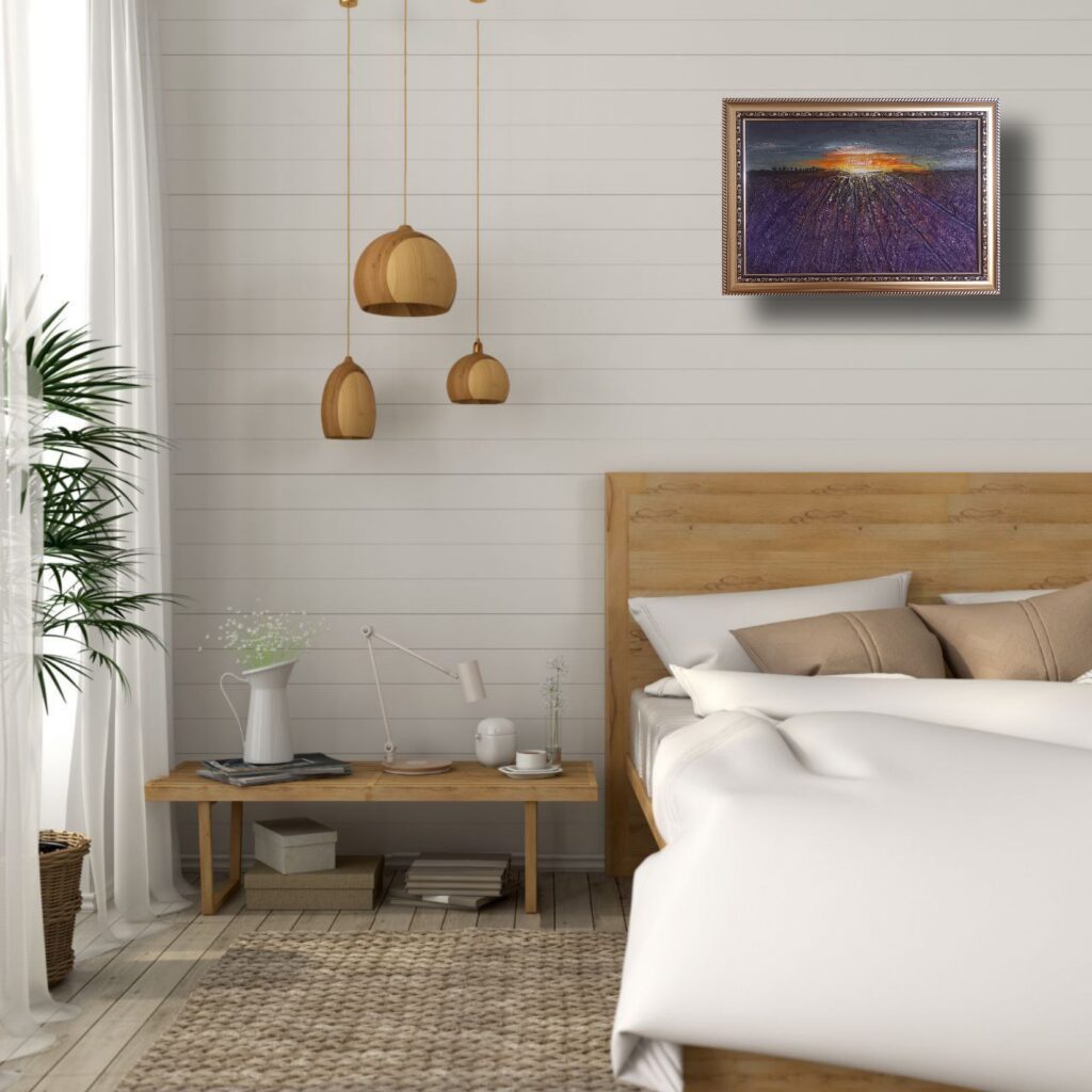 Текстурная картина Лавандовый закат