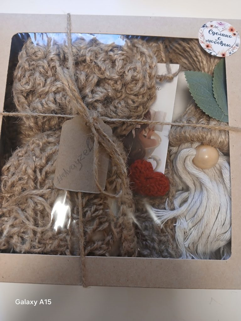 Набор для бани (мочалки + домовой Баняня)