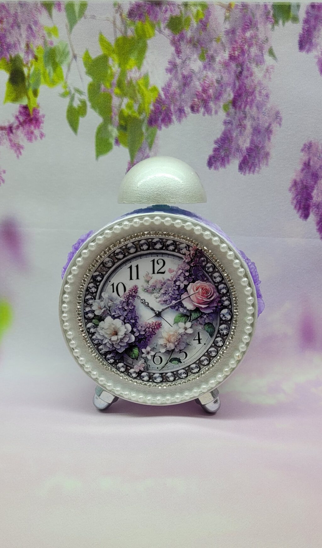 Декоративный будильник «Сиреневый букет»