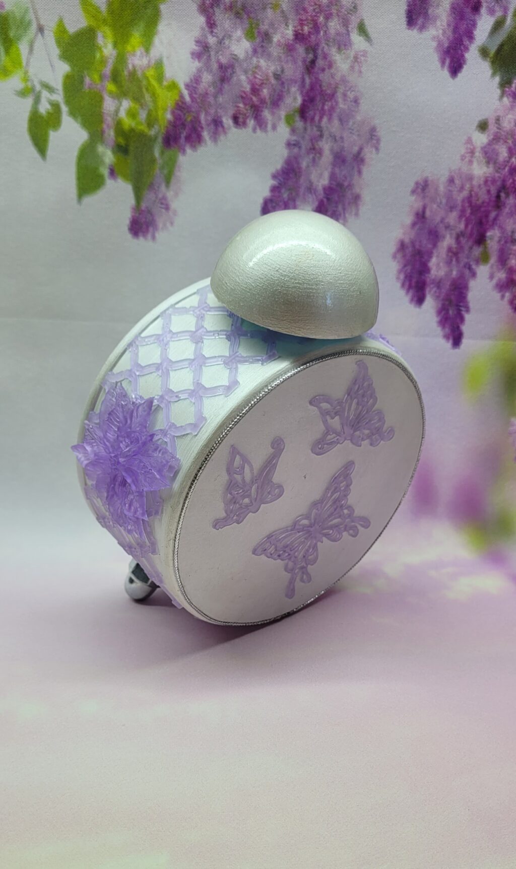 Декоративный будильник «Сиреневый букет»