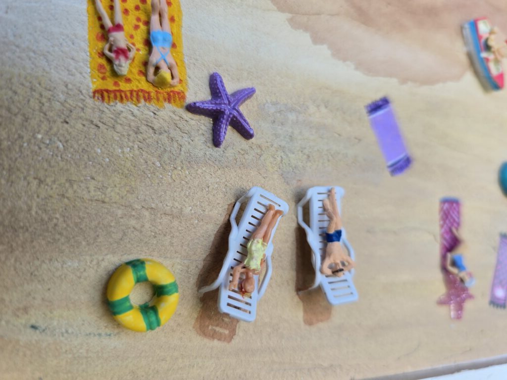 Картина из смолы «На пляже» 50*30см