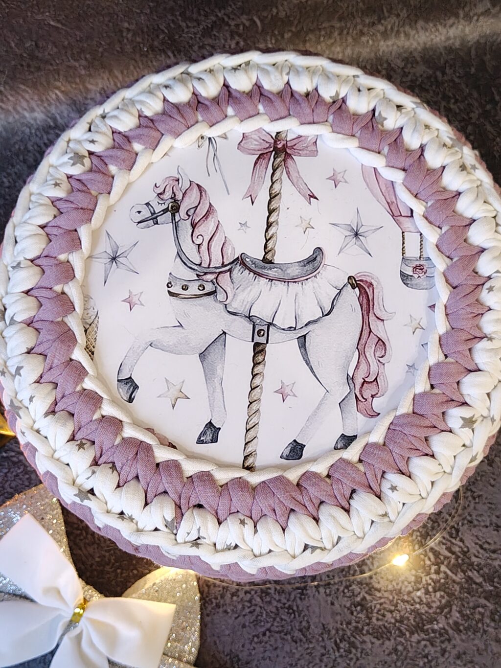 Шкатулка из трикотажной пряжи «Карусель» — 2