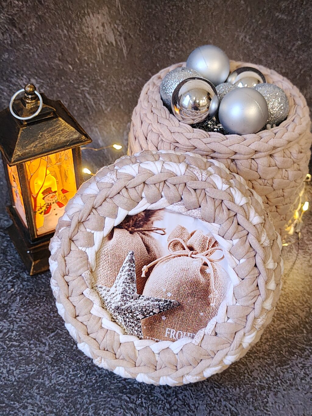 Шкатулка из трикотажной пряжи «Звезда»