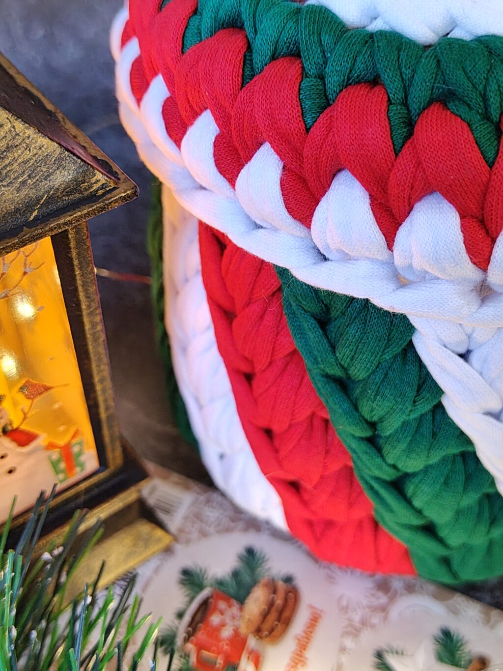 Шкатулка из трикотажной пряжи «С Новым Годом!»-2