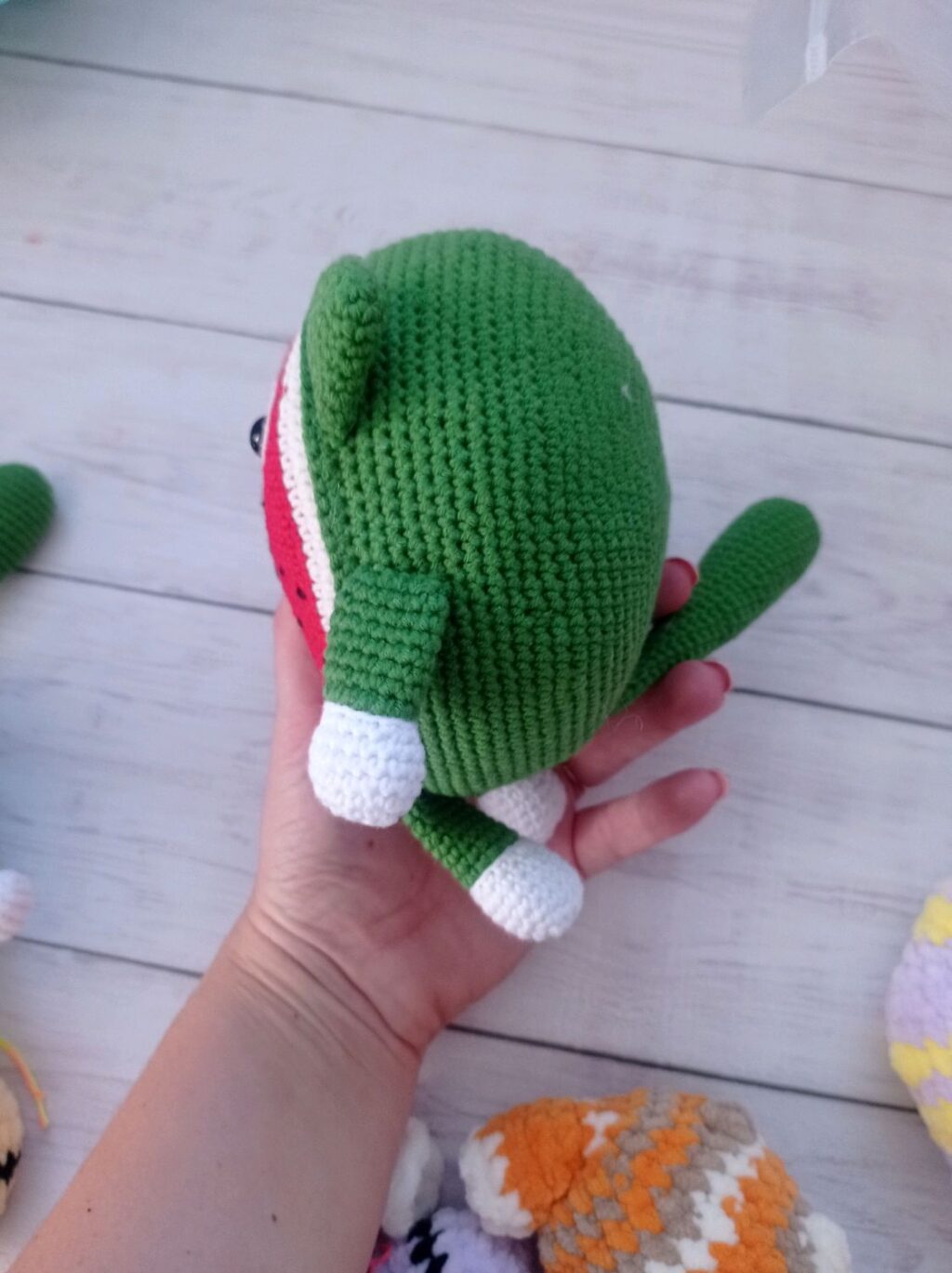 Вязаная игрушка кот Арбузик