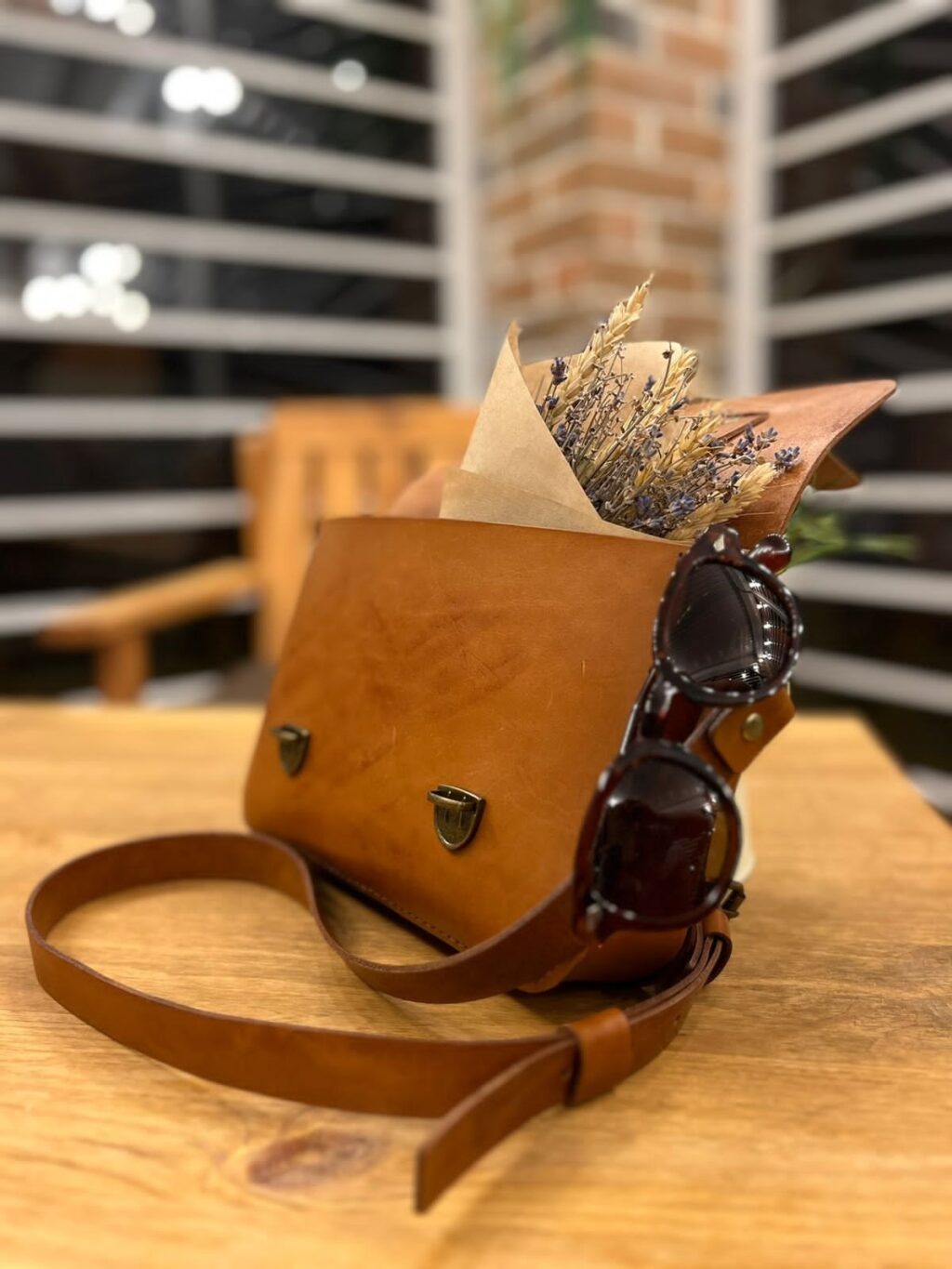 Сумка кожаная кросс-боди