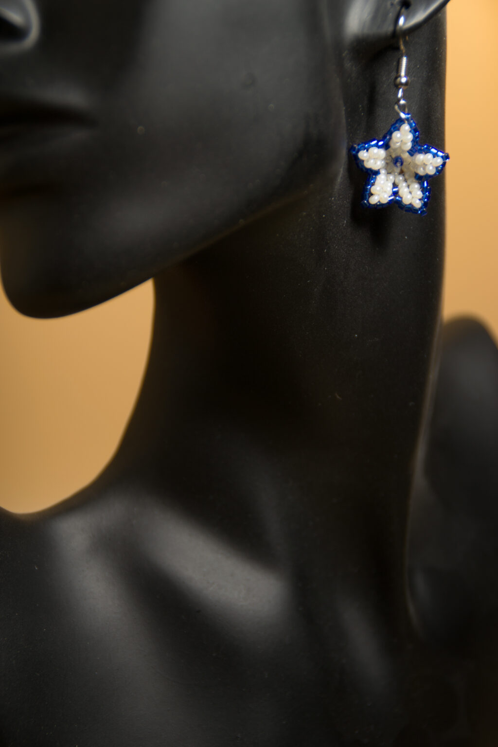 Серьги-цветы из бисера