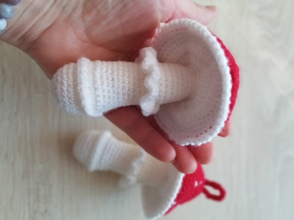 Мухомор вязаный брелок, обвес.