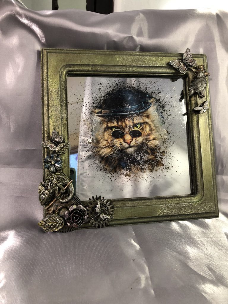 Зеркальная картина «Просто кот»