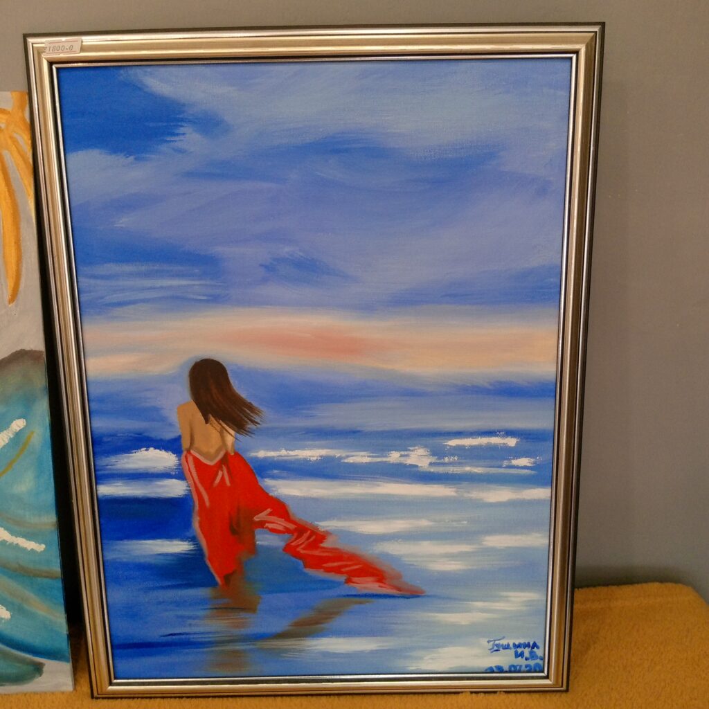 Картина Девушка в красном.