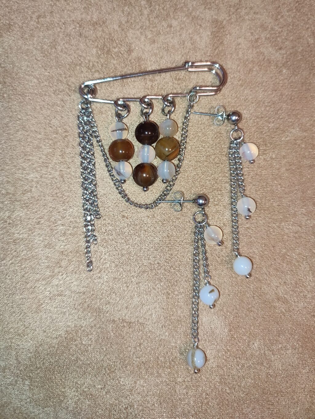 Комплект украшений (серьги + булавка)