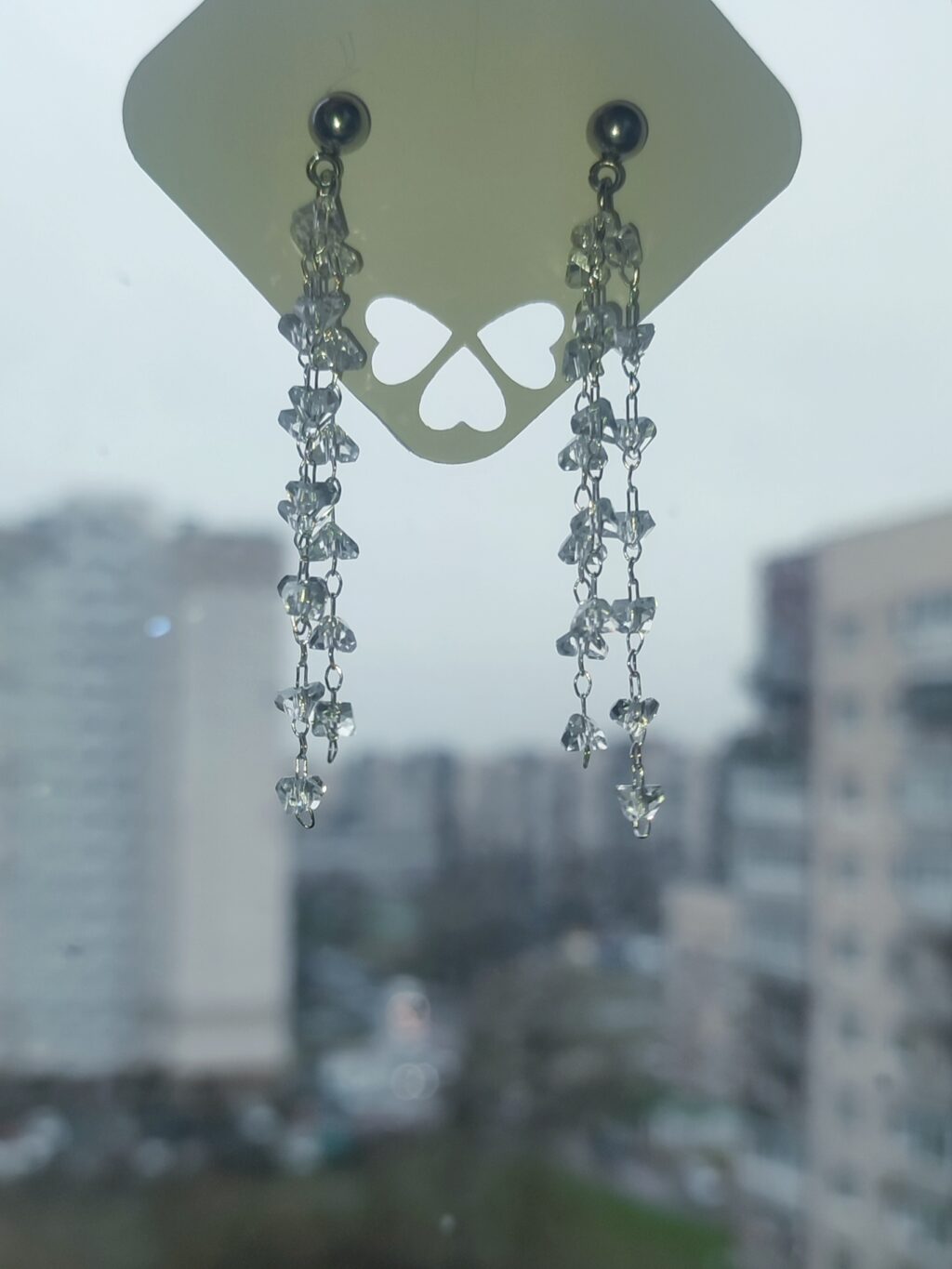 Серьги-гвоздики «Льдинки»