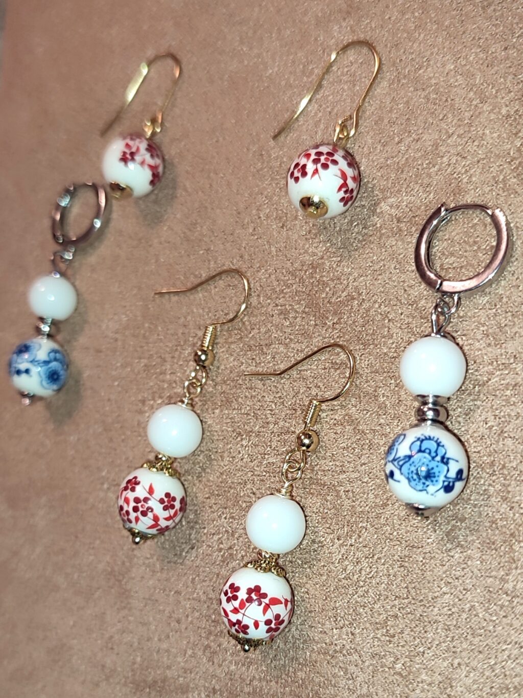 Серьги в русском стиле «Гжель»