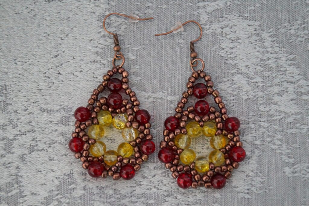 Женские серьги Конское пламя