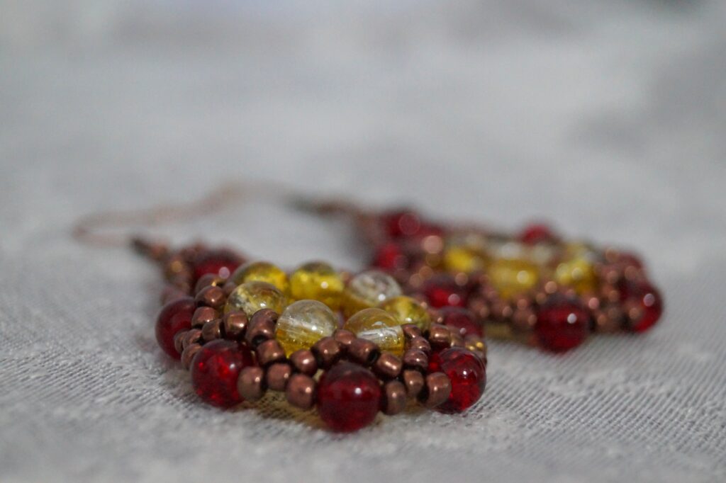 Женские серьги Конское пламя