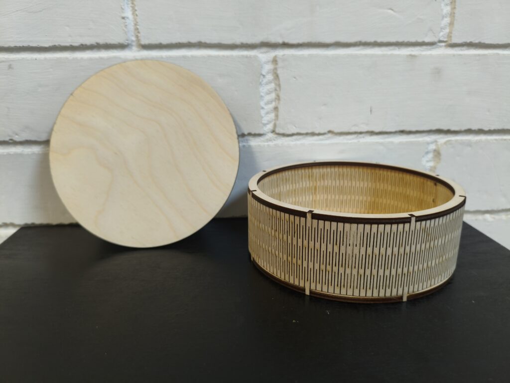 Коробка деревянная круглая для декупажа