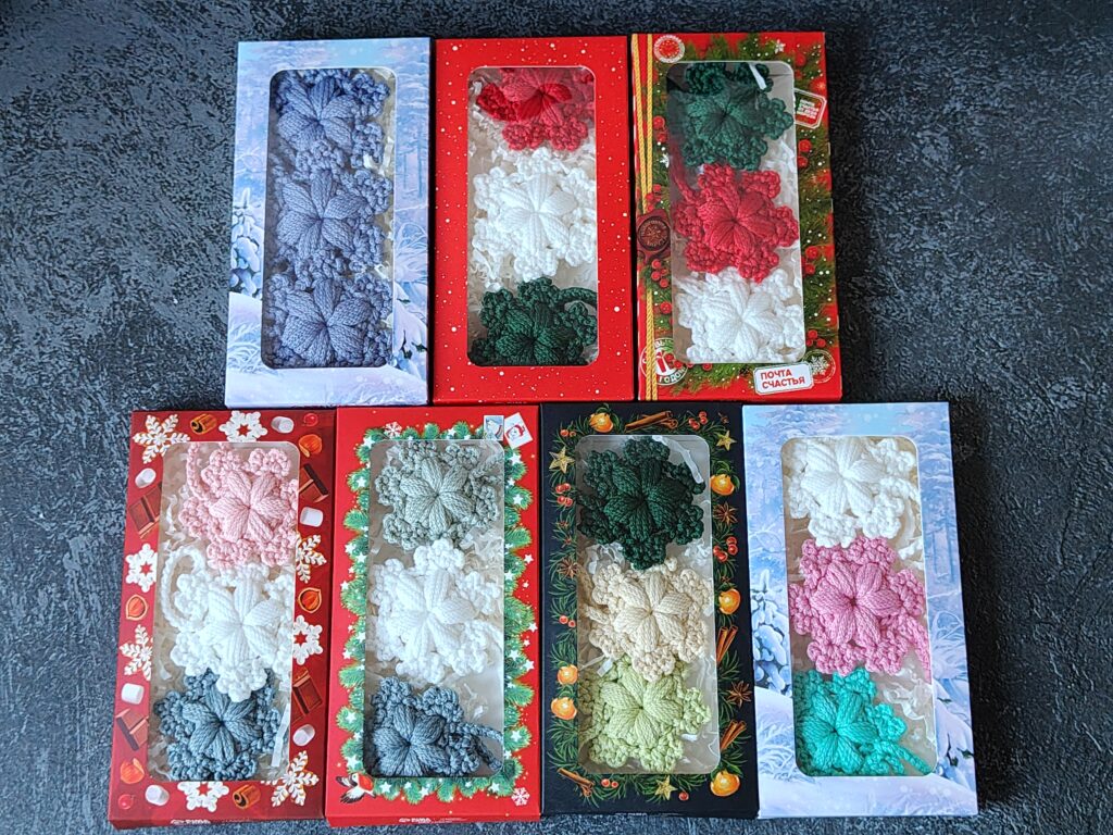 Набор украшений на елку «Снежинки»