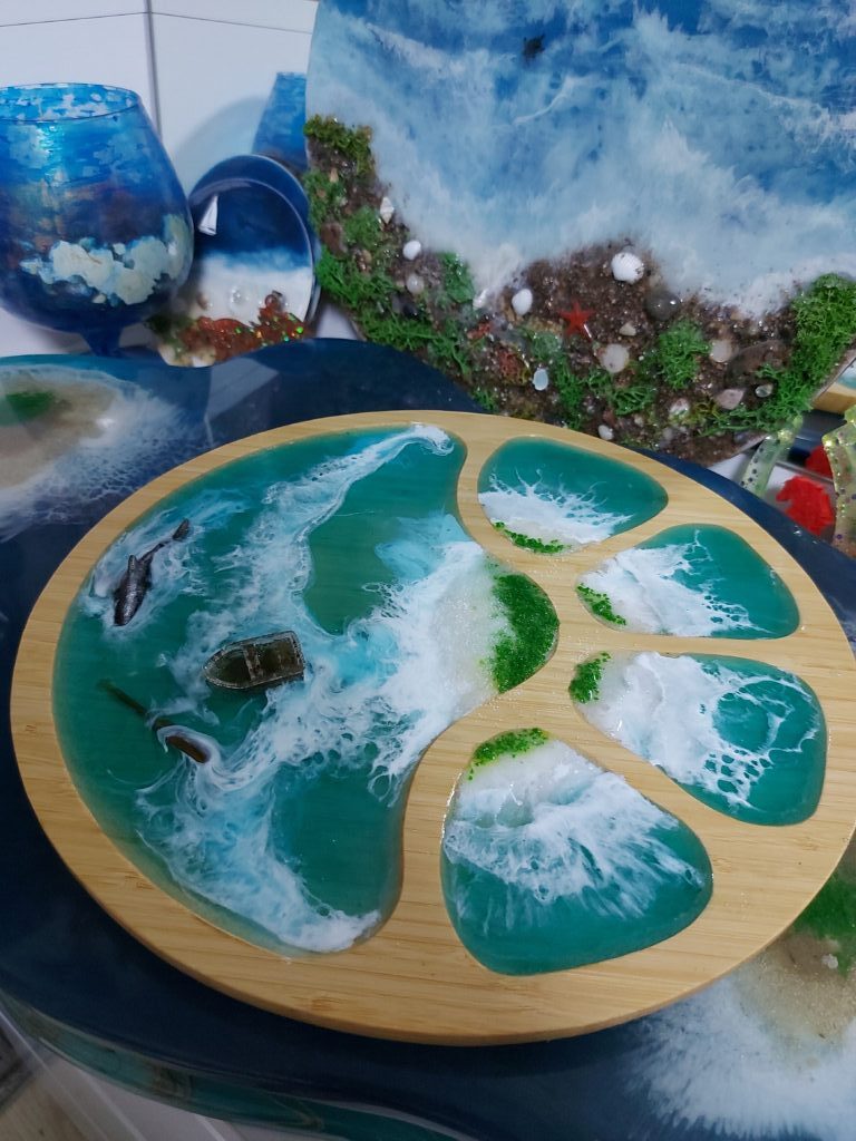 Доска сервировочная «Остров в океане»