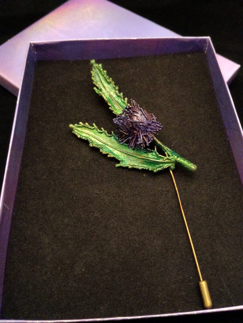 Чертополох брошь