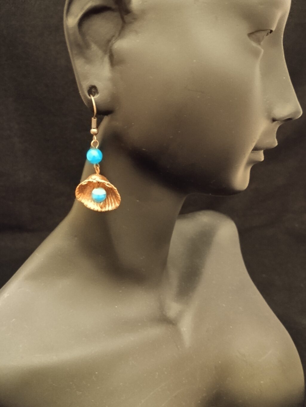 серьги Голубой агат