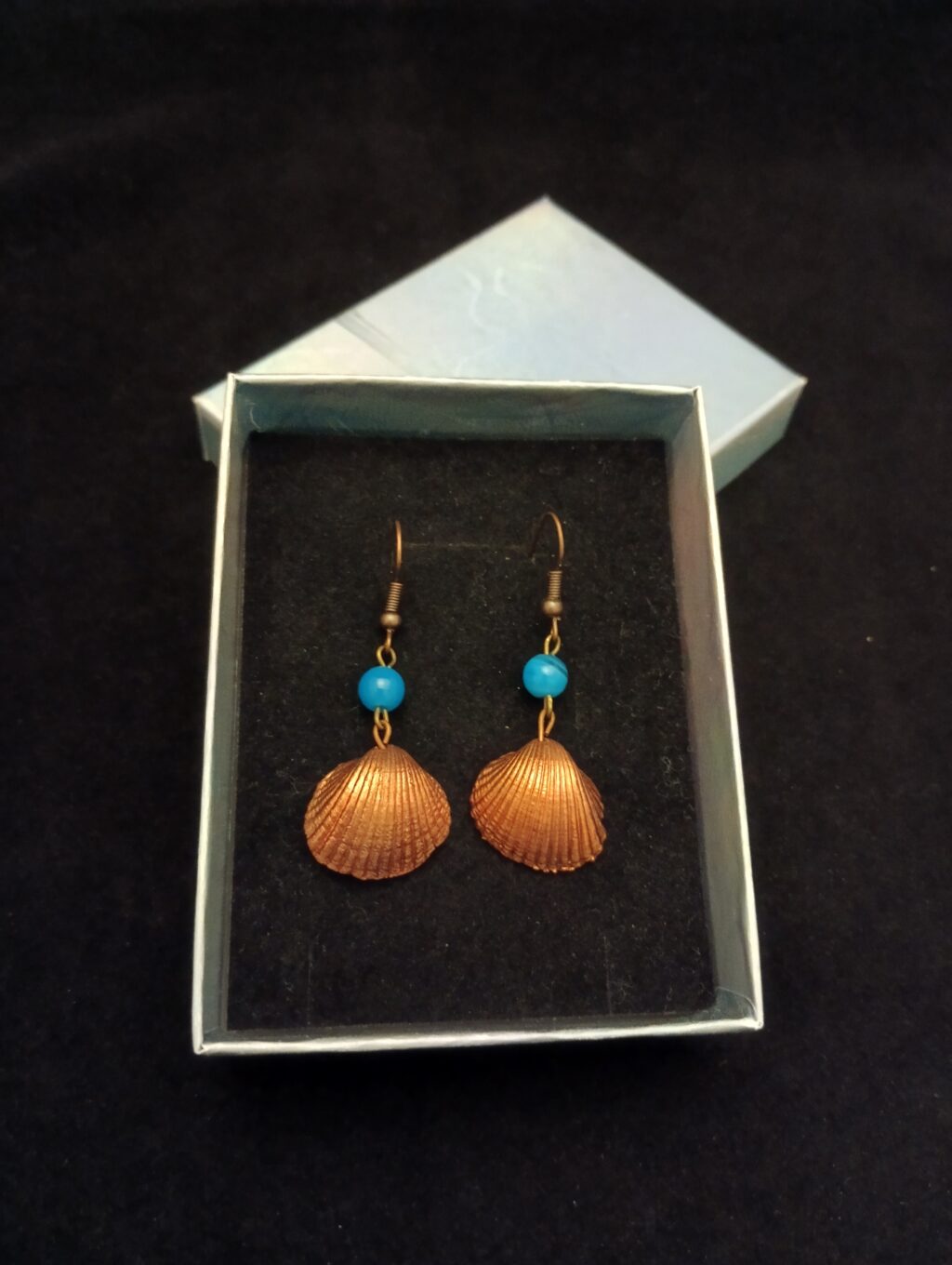 серьги Голубой агат